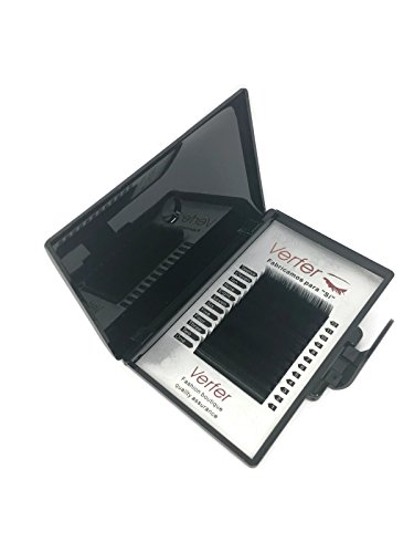 Extensión de Pestaña Postiza Pelo a Pelo Seda Brillante 0,07, 12mm Curl C individual pestañas Profesional