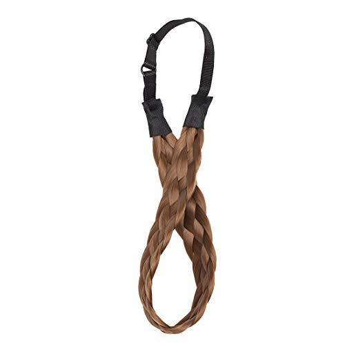 Extensiones de cabello Hairband trenzado de cabello Diadema Clásico grueso grueso Trenzas anchas Trenzado elástico Elástico Mujeres Chica Accesorio de belleza 30g Marrón claro