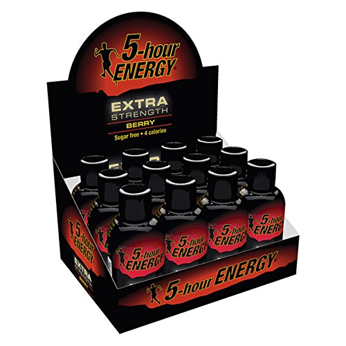 Extra Strength Energy Drink, Berry, 1.93 oz Bottle, 12/Pack, Sold as 1 package