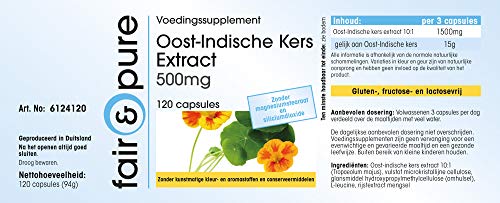 Extracto de Capuchina 500mg - Nasturtium - Vegano - Alta pureza - 120 Cápsulas