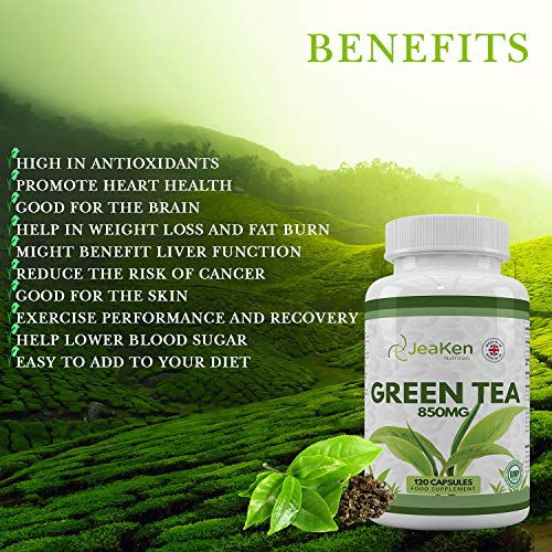 EXTRACTO DE TE VERDE CAPSULAS - Detox Adelgazante de Primera Calidad - Quemagrasas Natural para Adelgazar Rapido - Diureticos Adelgazantes y Pastillas Adelgazar Efectivas - 120 Antioxidantes Capsulas