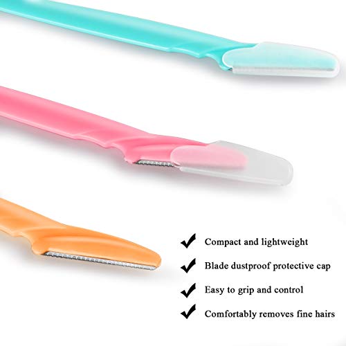 Eyebrow Razor, Cuchillas Afeitar de Cejas Rasuradora de Pelo Facial para Mujer, 12 Piezas