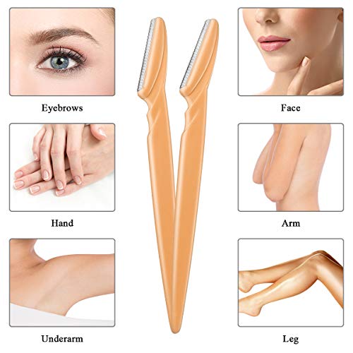 Eyebrow Razor, Cuchillas Afeitar de Cejas Rasuradora de Pelo Facial para Mujer, 12 Piezas