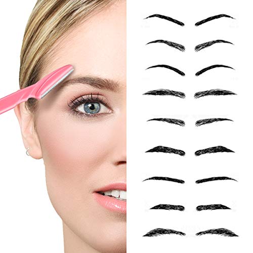 Eyebrow Razor, Cuchillas Afeitar de Cejas Rasuradora de Pelo Facial para Mujer, 12 Piezas