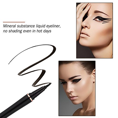 Eyeliner Stamp, IMAGIC Impermeable, de larga duración, Liquid Eyeliner Pen Fast Dry Eyeliner Pencil Black Maquillaje para ojos Negro