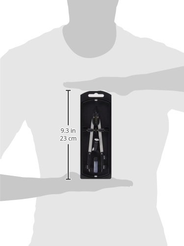 Faber-Castell 32722-8 - Compás de ajuste rápido, con tornillo central, articulaciones en ambos brazos y accesorios de recambio