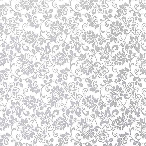 Fablon Fine Décor Rollo de plástico Adhesivo (45 x 200 cm), Color Plateado
