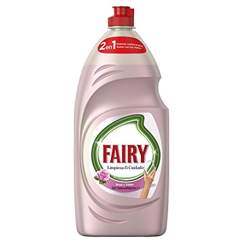 Fairy Limpieza y Cuidado Líquido Lavavajillas de Rosa y Satén - 4 Paquetes de 1015 ml - Total: 4060 ml