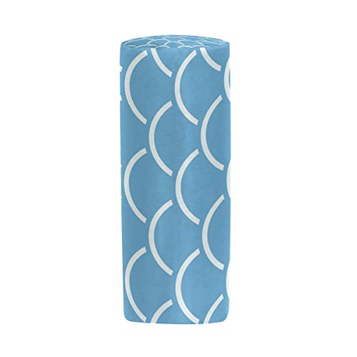 FAJRO Thirsty - Estuche para lápices, diseño de olas de mar, color azul