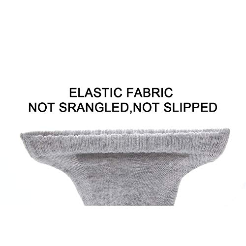 FALARY Calcetines Hombre Mujer Deportivos 10 Pares Cortos Calcetin Tobilleros Algodon Gris&Negro 43-46