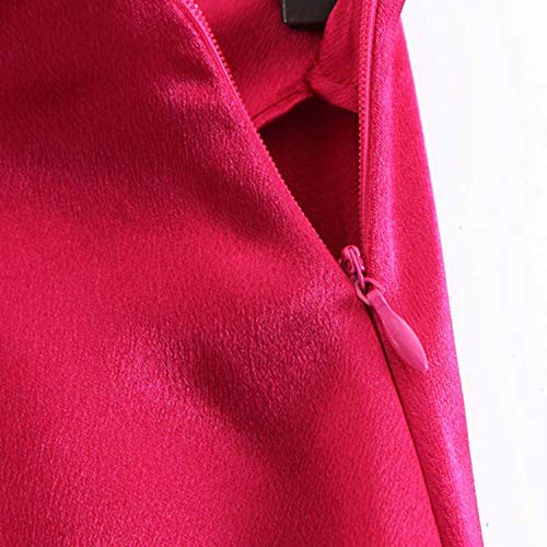 Falda de media pantorrilla para mujer, elegante, lisa, lisa, elegante, básica, de verano, media pantorrilla.