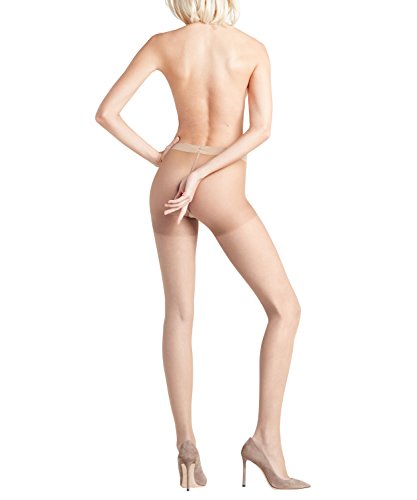 Falke Invisible Deluxe 8 DEN W TI Medias, Beige (Cocoon 4059), 38-40 (Pack de 2) para Mujer