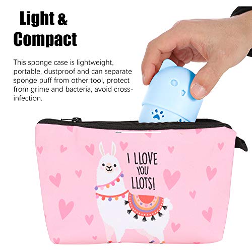 falllea 4 Piezas de Contenedor de Esponja Maquillaje Organizador de Esponja de Maquillaje Funda de Cosméticos de Silicona Estuche de Viaje de Silicona con Forma de Gato