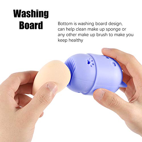 falllea 4 Piezas de Contenedor de Esponja Maquillaje Organizador de Esponja de Maquillaje Funda de Cosméticos de Silicona Estuche de Viaje de Silicona con Forma de Gato