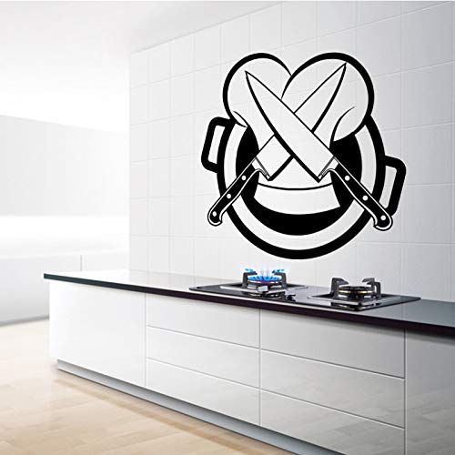 fancjj Venta de Cuchillos extraíbles Pegatinas de Cocina decoración para el hogar murales Etiqueta de la Pared Wallpaper Cocina Chef decoración Accesorios 58X61CM