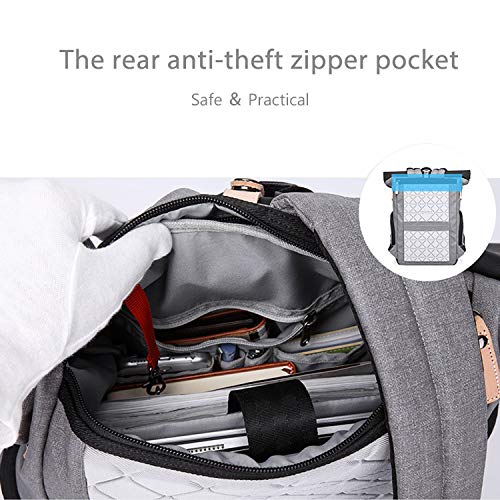 FANDARE Casual Mochila Antirrobo Negocio Viajar Colegio 15.6 Pulgadas Portátiles Hombre/Mujeres Bolso Gran Capacidad Impermeable Poliéster Azul