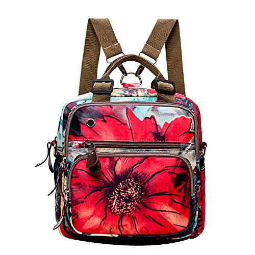 Fannyfuny bolsos Mujer Maletin de Viaje Mochilas Casual Paquete de Viaje Bolsa de Hombro Bolsa de Cruzada Casual Mochila Portátil Bolsa de Escuela de Impresion Unisex Vintage Daypack