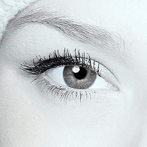 'Farbige Contacto lente Grey One gris Contacto lente Colores Sin grosor con recipiente de lente de contacto
