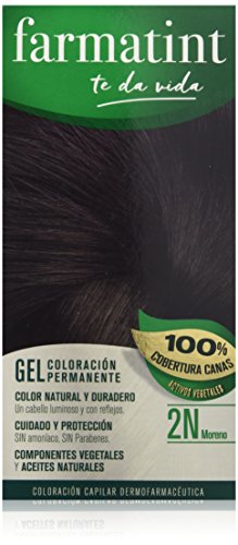 Farmatint 2N Moreno. Tinte permanente. Cabello natural y color duradero. Sin amoníaco ni parabenes ni parafinas ni siliconas.