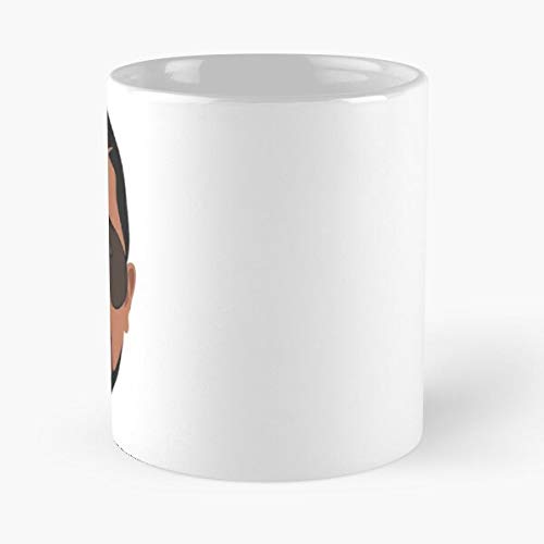 FashionNut Avatar Jahan Music Nostradamus Hop Nostra Rap Hip Emoji La Mejor Taza de café de cerámica de mármol Blanco de 11 oz