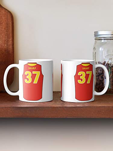 FashionNut Rules Sharp Suns Australian Gold AFL Football Jeremy Coast La Mejor Taza de café de cerámica de mármol Blanco de 11 oz