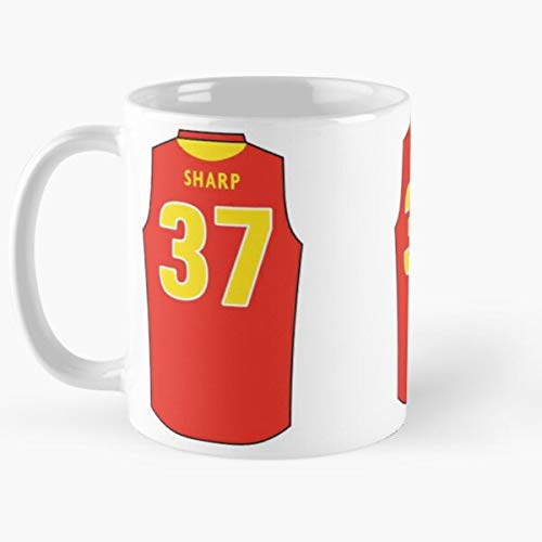 FashionNut Rules Sharp Suns Australian Gold AFL Football Jeremy Coast La Mejor Taza de café de cerámica de mármol Blanco de 11 oz