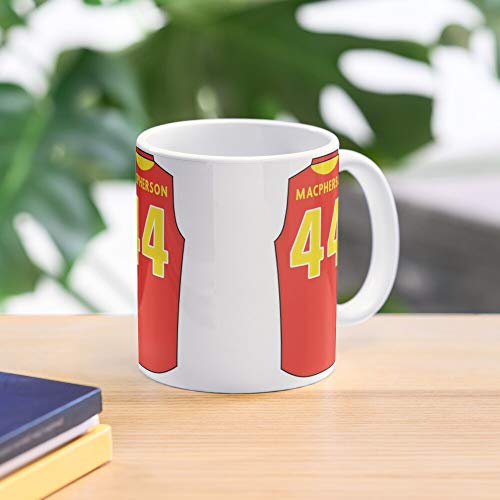 FashionNut Rules Suns Australian Gold Macpherson AFL Darcy Football Coast La Mejor Taza de café de cerámica de mármol Blanco de 11 oz