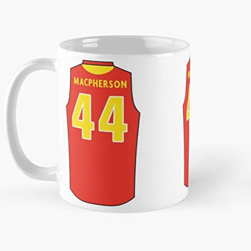 FashionNut Rules Suns Australian Gold Macpherson AFL Darcy Football Coast La Mejor Taza de café de cerámica de mármol Blanco de 11 oz