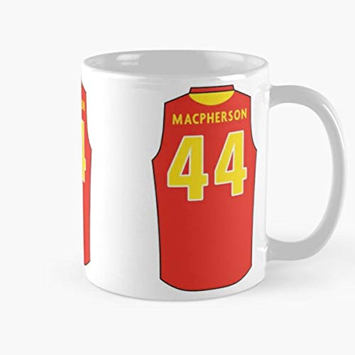 FashionNut Rules Suns Australian Gold Macpherson AFL Darcy Football Coast La Mejor Taza de café de cerámica de mármol Blanco de 11 oz