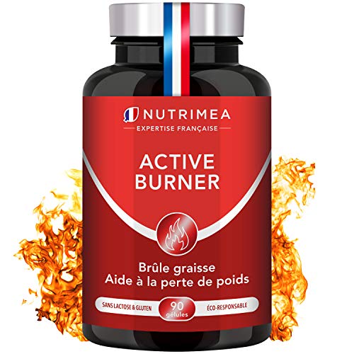 FAT BURNER - ACTIVE BURNER - Complemento a base de plantas - Quemagrasas potente - Pérdida de peso - 90 capsulas veganas - Supresor del Apetito