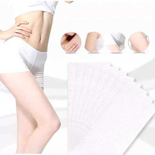 FBGood - Papel de depilación con cera para depilación, papel circundante, tiras de cera, pierna, cejas, bikini, hombres brasileños y aletas (100 unidades)