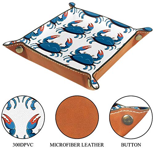 FCZ - Caja organizadora para guardar llaves, monedero, diseño de cangrejos azules