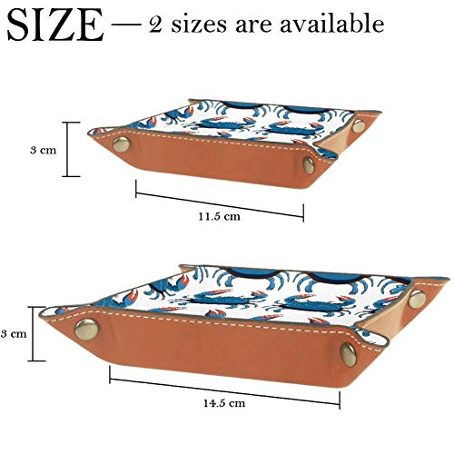 FCZ - Caja organizadora para guardar llaves, monedero, diseño de cangrejos azules