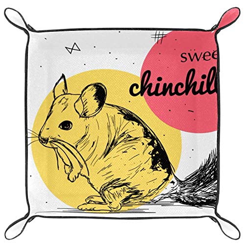 FCZ - Caja organizadora para guardar llaves, monedero, diseño de chinchilla