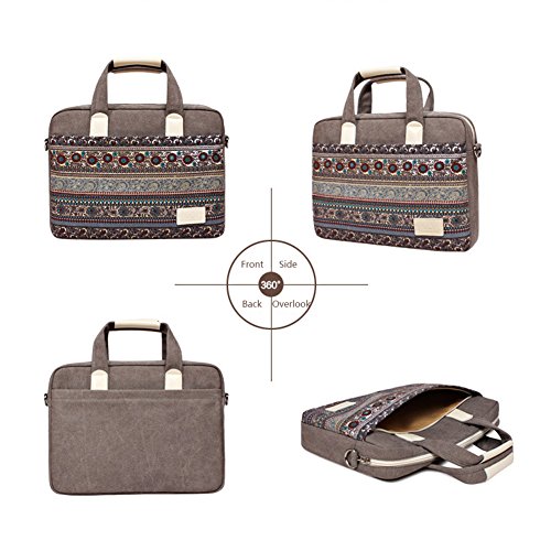 Feisman 13-13.6 Pulgadas portátiles Bolso para Macbook Air Pro 13, 13 Pulgadas maletín portátil -(Gris)