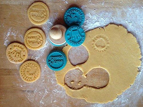 Felicidad-Keksstempel, templo de galletas-Set, sello-juego de accesorios para galletas de la suerte, 4 diseños diferentes + de recetas para que las galletas y pastas conseguirá