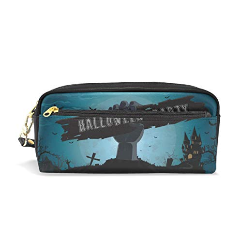 FELIZM Estuche para lápices de Halloween Zombie Hand Bat Lápiz Bolsa de gran capacidad Estudiante Papelería Bolsa de Maquillaje para Niños, Niñas y Hombres
