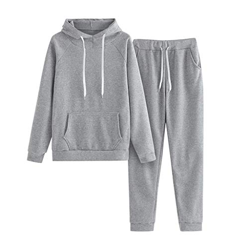 FELZ Chandal Conjunto para Mujer Primavera OtoñO Casual Conjuntos Deportivos Moda Sudadera con Capucha Y PantalóN De Color Liso para Mujer CháNdal Traje Deportivo Ropa Deportiva Mujer En Oferta