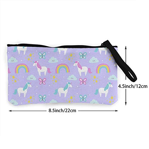 Fenmeegy Bunny Party Cute Canvas Change Cash Coin Purse, Make Up Bag, Bolso para teléfono móvil con asa Monedero Bolso para cambio