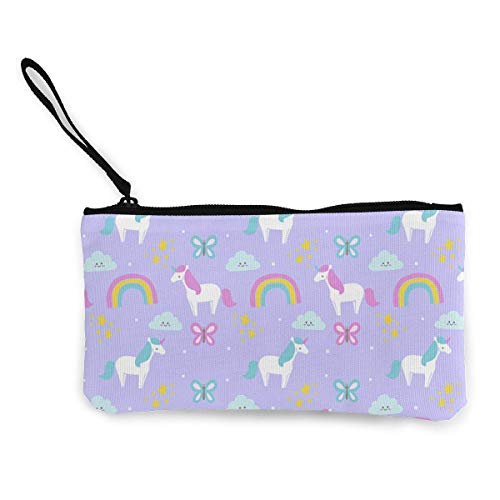 Fenmeegy Bunny Party Cute Canvas Change Cash Coin Purse, Make Up Bag, Bolso para teléfono móvil con asa Monedero Bolso para cambio