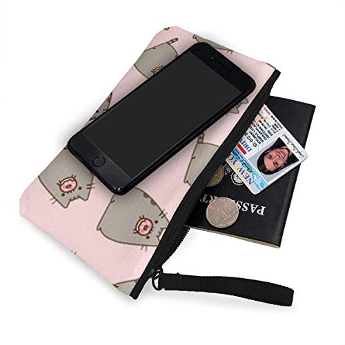 Fenmeegy Bunny Party Cute Canvas Change Cash Coin Purse, Make Up Bag, Bolso para teléfono móvil con asa Monedero Bolso para cambio