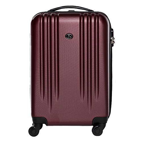 FERGÉ Maleta Cabina 55cm Marsella Equipaje de Mano rigida Trolley 20¨ con 4 Ruedas giratorias Rojo