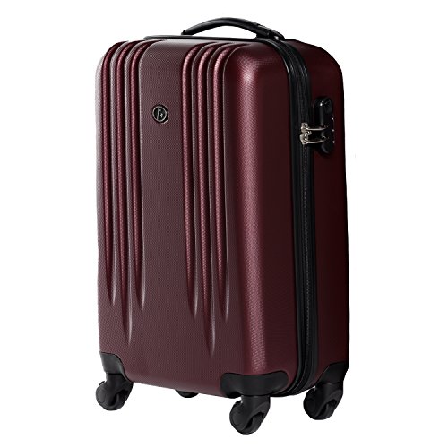 FERGÉ Maleta Cabina 55cm Marsella Equipaje de Mano rigida Trolley 20¨ con 4 Ruedas giratorias Rojo