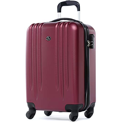 FERGÉ Maleta Cabina 55cm Marsella Equipaje de Mano rigida Trolley 20¨ con 4 Ruedas giratorias Rojo