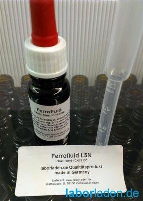 Ferrofluido L5N, 10 ml (mejor calidad, "Hierro fluido"), para clases, aficiones, laboratorio
