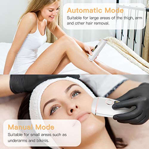 Fezax IPL Depiladora de Luz Pulsada, Depilación permanente, de Depilación Permanente para Cuerpo y Cara Dispositivo Profesional sin Dolor para el Hogar, para Mujer y Hombre.