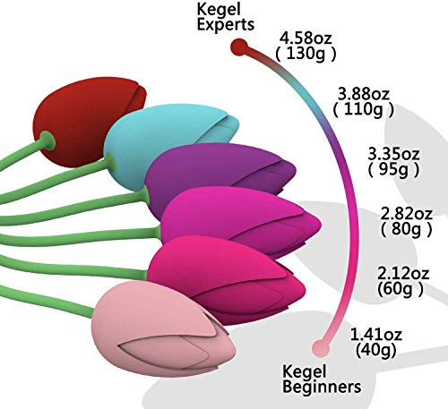 Fidech Kegel Bolas Chinas para Ejercicios del Suelo Pelvico 6 Bolas Chinas Ejercitador de Entrenamiento para Fortalecer los Músculos del Suelo Pélvico y Recuperar el Control de la Vejiga
