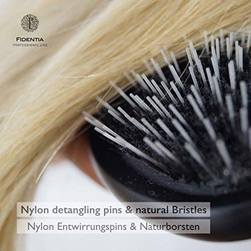 Fidentia - Cepillo neumático para extensiones del cabello, pelucas y peluquines, fabricado en Alemania