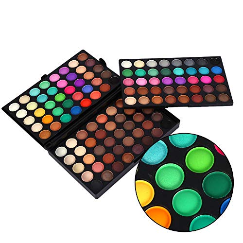 Filfeel Paleta de sombra de ojos, 120 colores Profesional Shimmer Ojos mate maquillaje a prueba de polvo cosmético Set Kit de herramientas