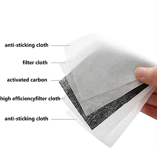 Filtro de carbón activado PM2.5 – 5 capas reemplazables anti niebla a prueba de polvo PM2.5 filtros reemplazables (30 piezas)